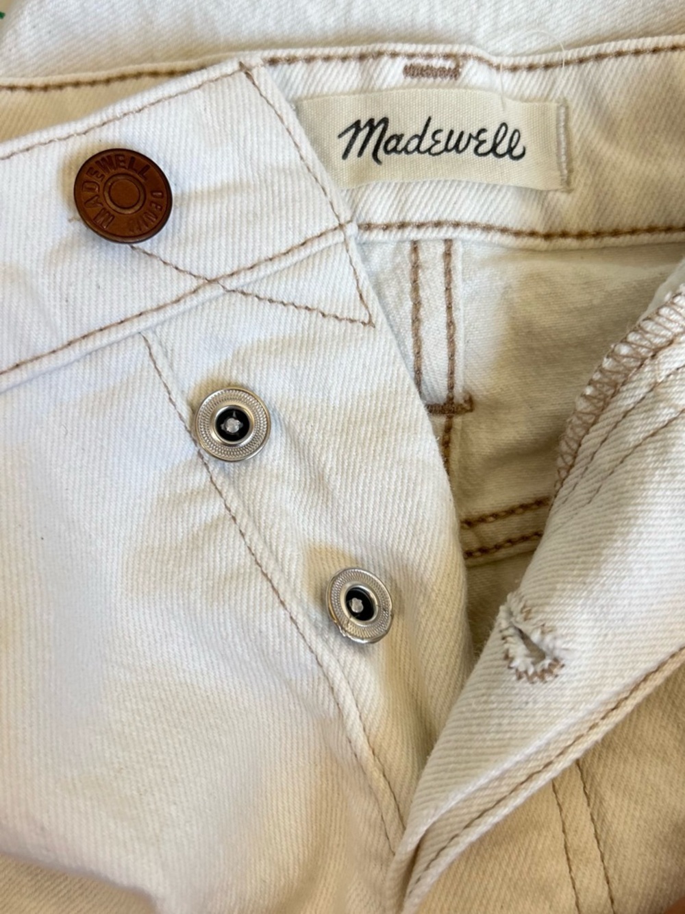 Madewell Cream Denim Jeans - Picture 3 of 12